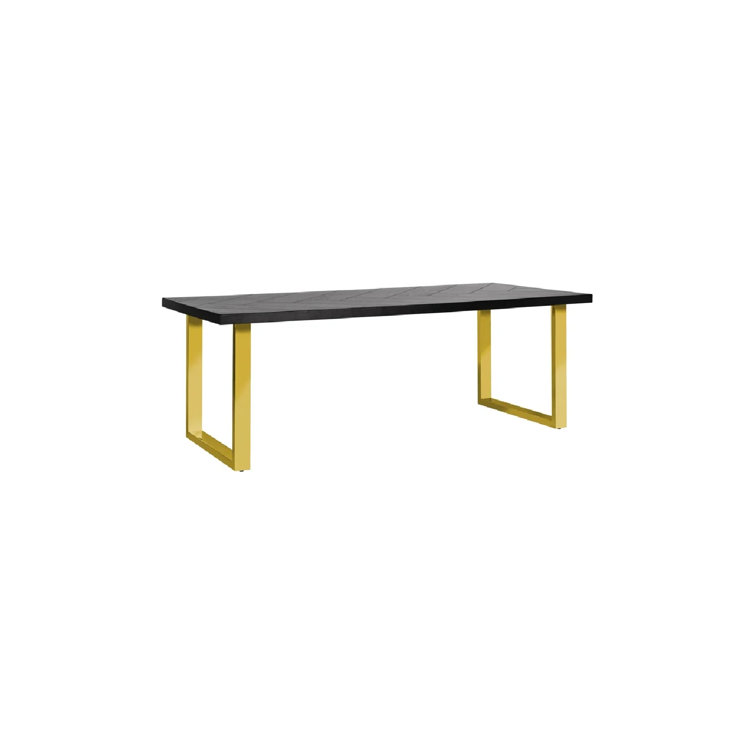 OROA Solid Wood Top Metal Base Dining Table Wayfair